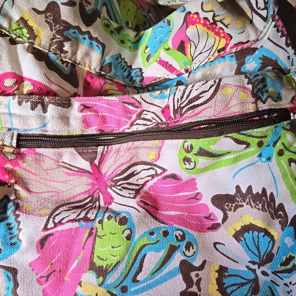 Xl canvas Thirty One Beach tote Floral Patterned Tote Bag - Picture 5 of 6